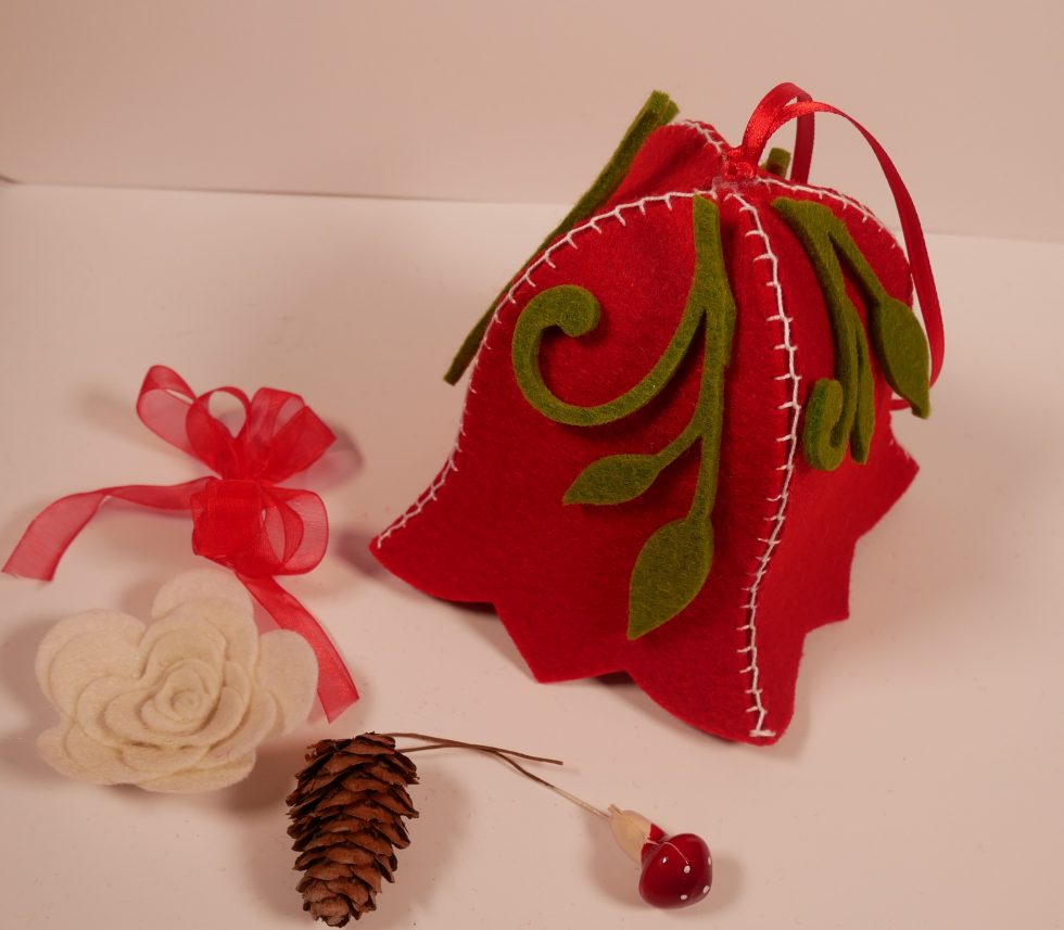 Orecchini Pendenti A Campanella Di Natale – Placcati Oro Bianco 14K – Ipoallergenici – Regalo Per Donne E Ragazze